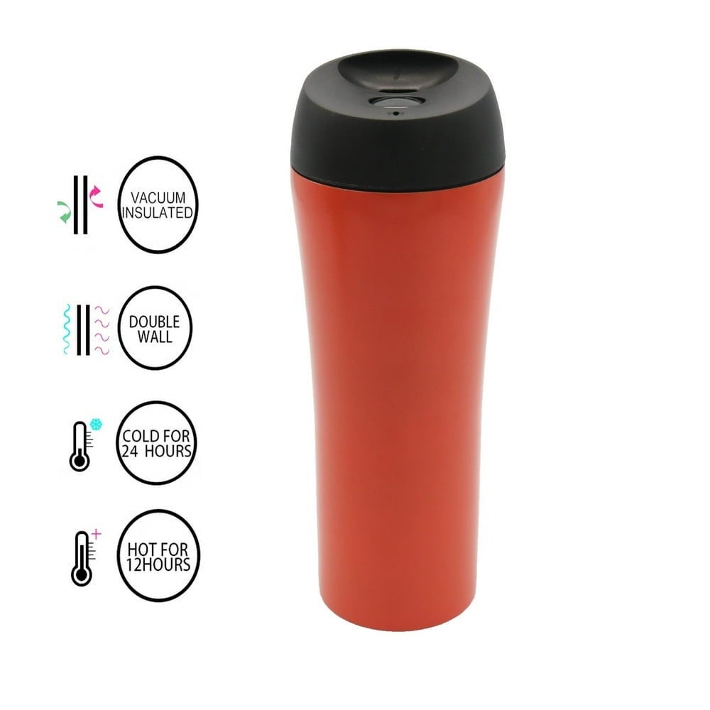 17 OZ Stainless Steel Vacuum Insulated Double Wall Travel Mug Auto Seal Spill Proof Lid Hot for