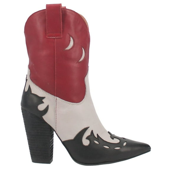 Dingo Womens Saucy Snip Toe Boots Mid Calf High Heel 3" & Up