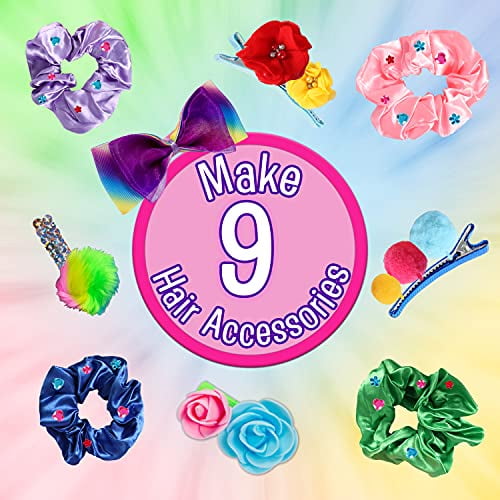 Créez votre propre bandeau Hair Fashion DIY Arts Craft Kit pour filles -  60+ Fournitures d'artisanat Présentoir de rangement pour tiroir - Donne 19  accessoires de cheveux élégants - Cadeau pour les