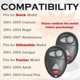 thumbnail image 2 of Keyless Entry Remote Control Key Fob Replacement Fits for Buick Century Regal, 2 of 5