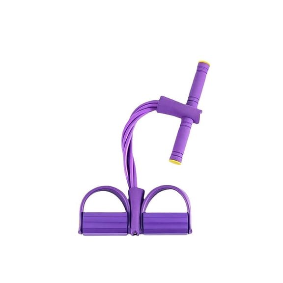 BESTSKY 6-Tube Pedal Puller Resistance Band, Multifunction Tension Rope for Home Gym, Arm Leg Abdomen Waist Training Equipment Stretching & Slimming Yoga Pilates Exercise Band Women Men (Purple)