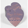 thumbnail image 2 of Inkdotpot Real Rose Gold Foil Hugs & Kisses From The Wedding Tag Favor Hang Paper Tag 100 Pieces, 2 of 6