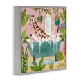 thumbnail image 4 of Stupell Industries Giraffe Fun Bath Time Typography Painting Gray Framed Art Print Wall Art, 12 x 12, 4 of 10