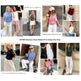 thumbnail image 4 of BTFBM Sweater Vest Women Casual Crewneck Loose Button Down Knit Sleeveless Cardigan Spring Clothes Summer Vest Tops, 4 of 8