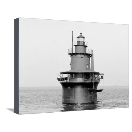 Deer Island Light - Deer Island Light, Boston, Mass. Stretched Canvas Print Wall Art