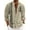 Beige, variant on Men's Linen Ethnic Print Long-Sleeve Shirt, Classic Stand-Collar Style for Gifting & Business-Casual/Daily Streetwear(Brown,M)