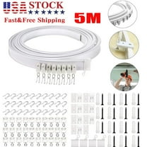 Flexible PVC Ceiling Curtain Track 5m Complete Installation Kit Room Divider