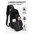 thumbnail image 2 of Soatuto Waterproof Sling Bag for Men Women Crossbody Backpack with USB Charging Port & Headphone Hole, Anti Theft Chest Pack Daypack, Adjustable Shoulder Bag for Travel, Hiking, Running Black, 2 of 6
