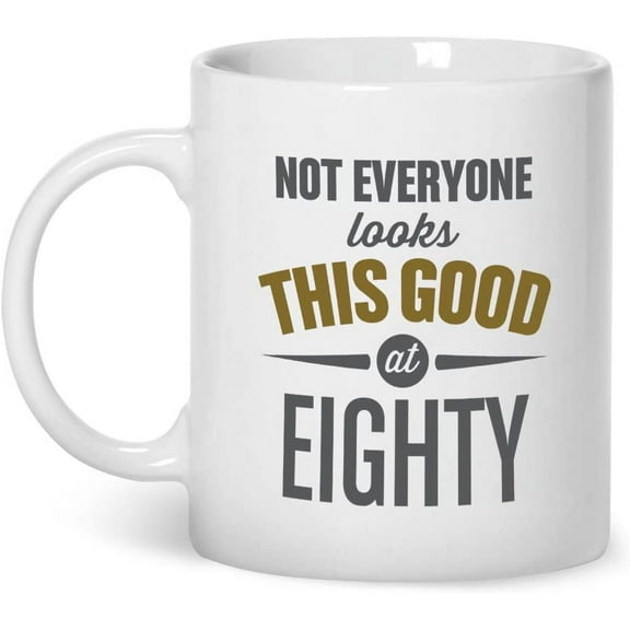 80th Birthday Gift Mug for Men Women Happy 80 Birthday Eighty Coffee Cup 11oz