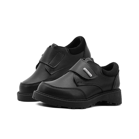 Zapato Oxford Escolar Para Niño De Piel Con Antiderrapante negro 22