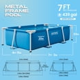 thumbnail image 3 of Intex 7.2' x 23" Rectangular Frame Above Ground Outdoor Splash Swimming Pool, 3 of 7