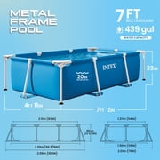 Intex 7.2 x 23 Rectangular Frame Above Ground Outdoor Splash Swimming Pool