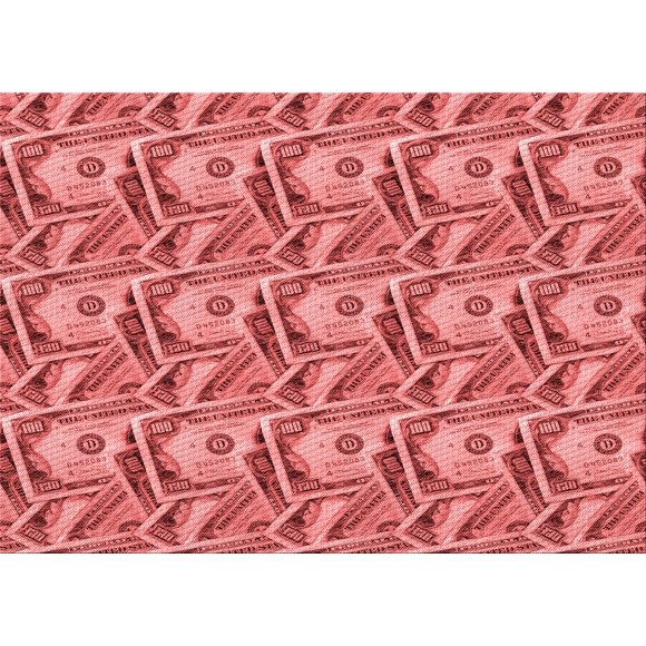 Ahgly Company Machine Washable Indoor Rectangle Transitional Red Area Rugs, 5' x 7'