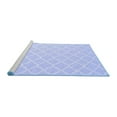 thumbnail image 2 of Ahgly Company Machine Washable Indoor Square Trellis Blue Modern Area Rugs, 5' Square, 2 of 4