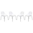 thumbnail image 4 of Leisuremod Ravenna 5-Piece Dining Set with 4 Chairs and Round Table White, 4 of 16