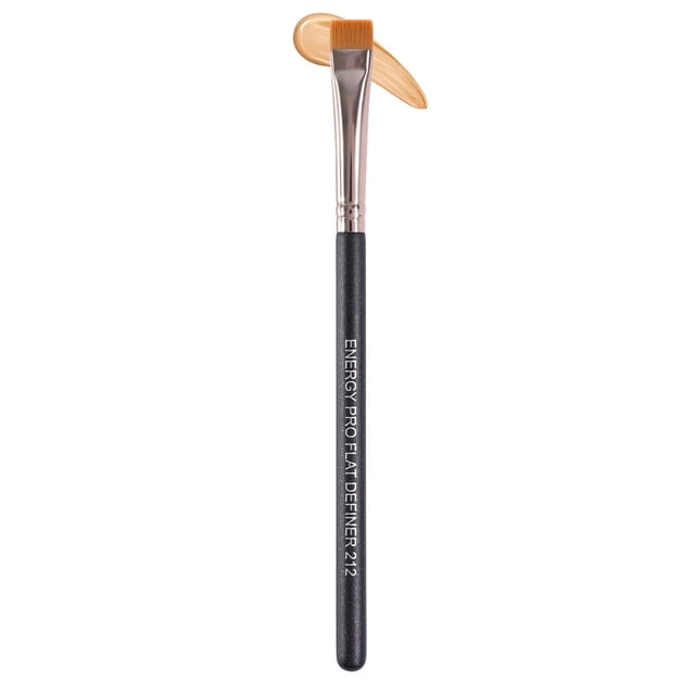 ENERGY Pincel plano para delineador de ojos, moldeador de cejas y definidor de cejas, maquillaje, pincel corrector fino para crema líquida, gel, cera, cosméticos, cerdas sintéticas veganas con precisi
