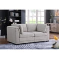 thumbnail image 2 of Kristin Light Gray Linen Fabric Loveseat, 2 of 3