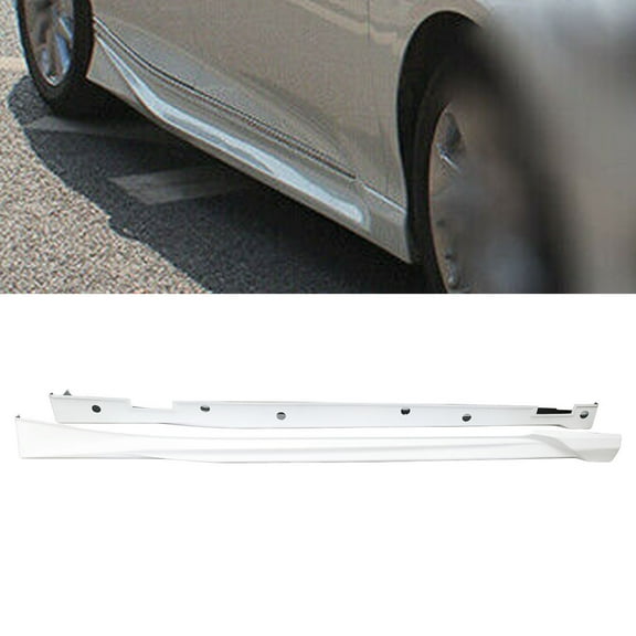 NINTE Side Skirt Panels Extension for 18-22 Honda Accord 10th Add-on JDM White 2 PCS
