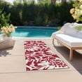 thumbnail image 6 of Addison Rugs Chantille Indoor/Outdoor Transitional Floral Burgundy Washable Runner Rug, 2'3" x 7'6", 6 of 6