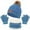 Blue, variant on CPNG Beanie Hat Scarf Gloves Set for Kids, Winter Warm Set Fleece Lined Single Pompom Knitting Cap Neck Warmer Touchscreen Gloves for Girls Boys
