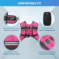 thumbnail image 2 of Chaleco pesado ZELUS de 9 kg/20 libras con raya reflectante rosa, 2 of 7