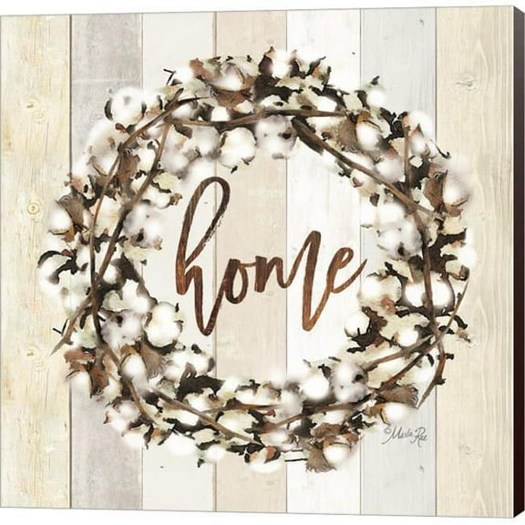Metaverse C958980-0120000-ACDAAMA Home Cotton Wreath by Marla Rae Canvas Wall Art - 12 x 12 in.