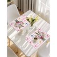 thumbnail image 5 of Easter Bunny Placemats Set of 8, Cute Rabbits Spring Daisy Flowers Pink Plaid Placemats for Dining Table, Place Mats for Kitchen Tabletop, Waterproof Wipeable Dining Table Mats Set, 5 of 9