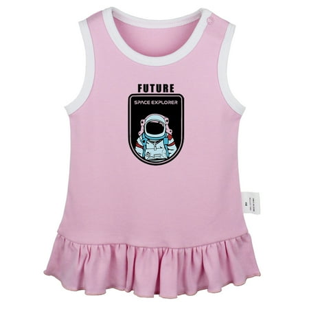 

Future Planet Space Explorer Funny Dresses For Baby Newborn Babies Skirts Infant Princess Dress 0-24M Kids Graphic Clothes (Pink Sleeveless Dresses 6-12 Months)