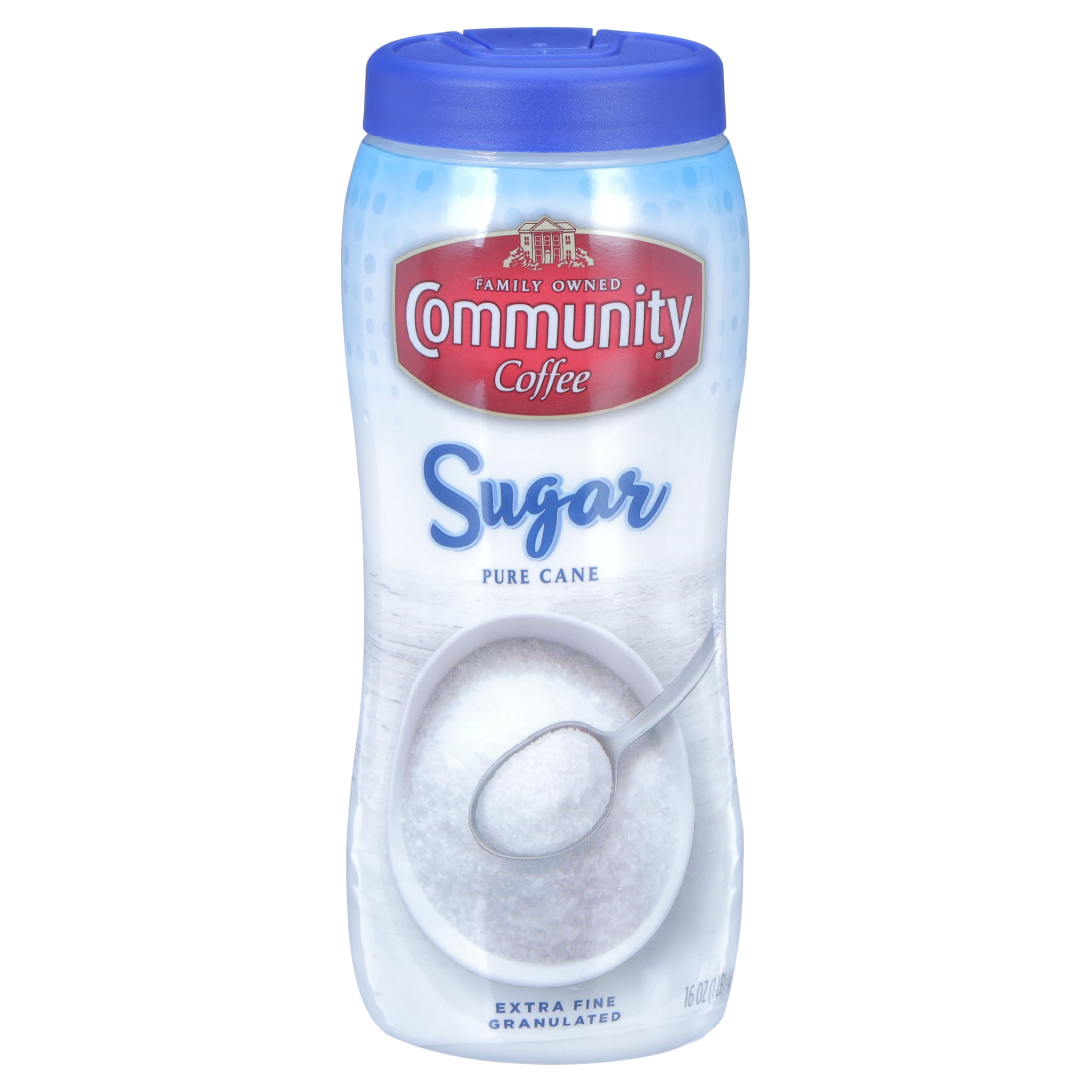 Community Coffee Sugar 16 oz Canister