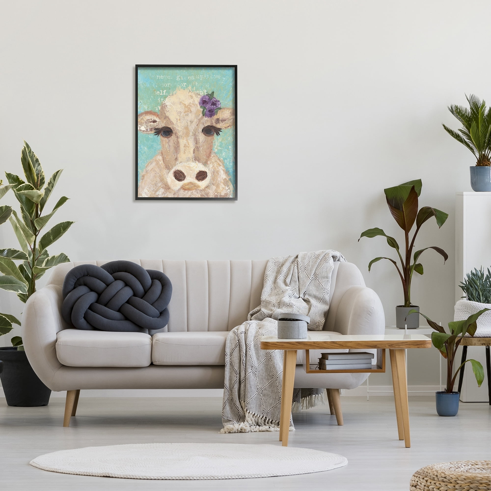 Stupell Industries Cow Painterly Portrait, 24 x 30,Design by Cassandra Cushman