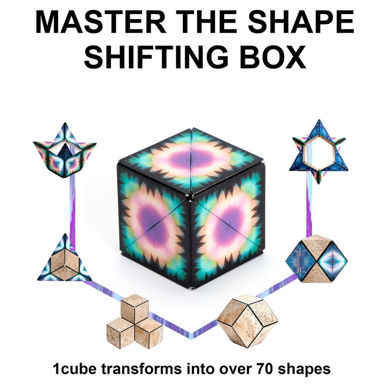  SHASHIBO Shape Shifting Box - Award-Winning, Patented Fidget  Cube w/ 36 Rare Earth Magnets - Transforms Into Over 70 Shapes, Download  Fun in Motion Toys Mobile App (Artist Series - Confetti) 
