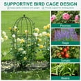 thumbnail image 6 of ABORON 3 Pack Garden Trellis for Climbing Plants, 17.7" x 47.2" Metal Rustproof Black Peony Cage, Outdoor Indoor Flowers Potted Obelisk Trellis for Cucumber Vine Lily Rose Plant Support, 6 of 7