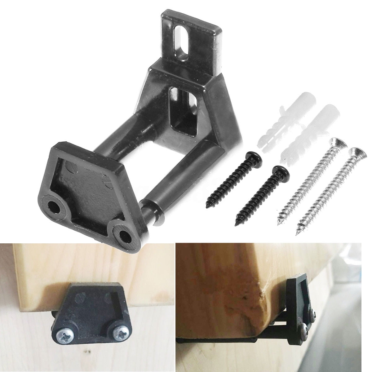 Garosa Door Roller Guide ,Premium Plastic Bottom Floor Guide Wall Mounted Sliding Barn Door Hardware with Screws