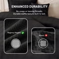 thumbnail image 5 of Regency Heights Waffle Weave Duvet Cover Set King/Cal King Size, Breathable Duvet Cover Set for All Season, 3-Piece Textured Bedding Set with Pillow Shams, Black, 5 of 8