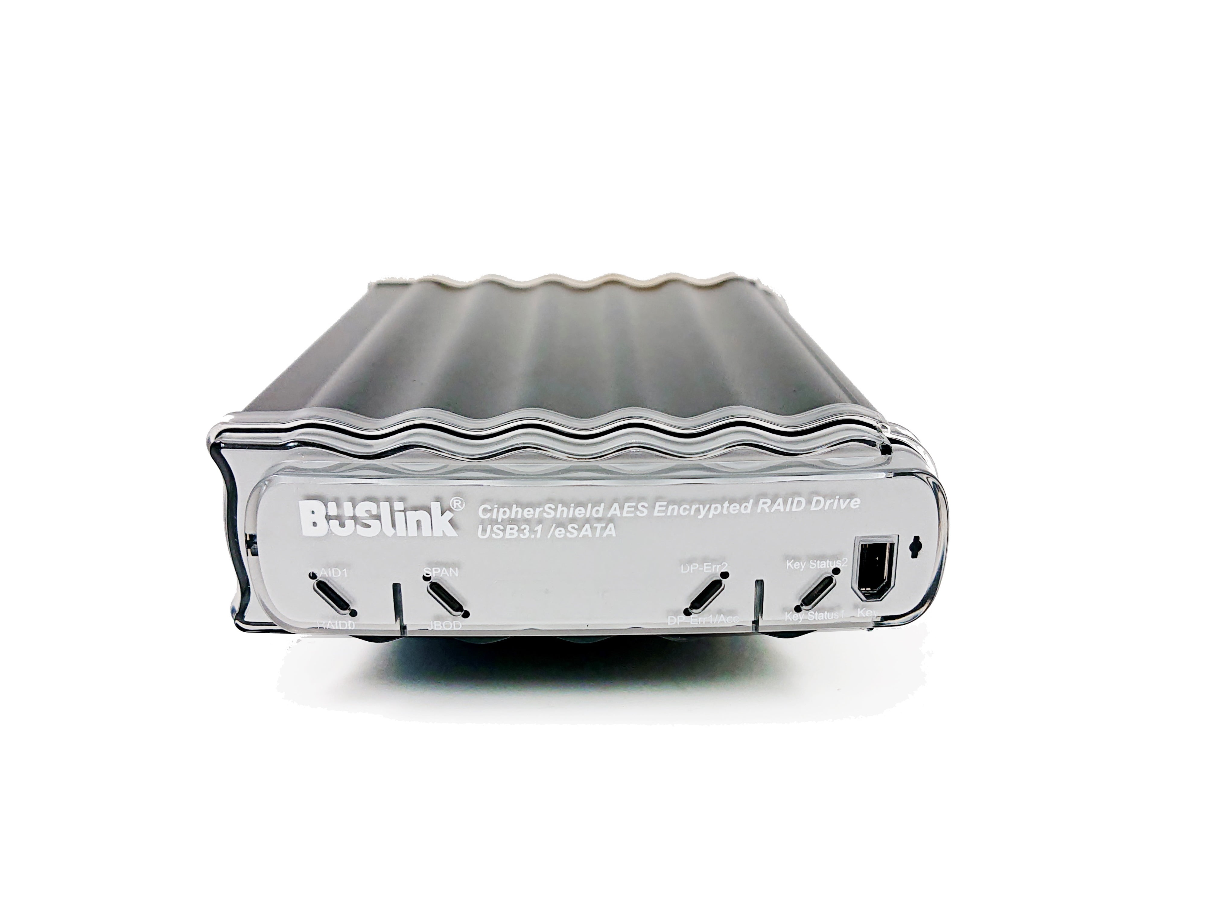 CipherShield FIPS 140-2 Level 2 HIPAA 512-bit AES USB 3.1 Gen 2/eSATA RAID 0 Hardware Encrypted External Desktop SSD Drive (7.6TB)