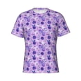 thumbnail image 4 of Vsdgher Violet Print Men's Dry Fit Mesh Athletic Shirts Moisture Wicking Tennis T-Shirt Tops, 4 of 9