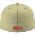 thumbnail image 4 of Men's New Era Gold San Francisco 49ers Omaha Throwback 59FIFTY Fitted Hat, 4 of 6