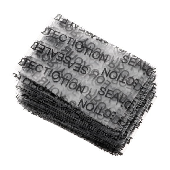 Uxcell 35x24mm Black Print Perforated Shrink Bands Fits Cap Diameter 0.59to0.83", Clear, 500Pcs