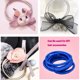 thumbnail image 3 of Guardurnaity 10 piezas de bandas para el cabello Topknot, diadema de moda, tocado sólido decorativo, soporte Universal para cola de caballo, Accesorio para el cabello azul real, 3 of 6