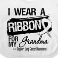 thumbnail image 4 of Inktastic Grandma Lung Cancer Ribbon Boys or Girls Baby Bib, 4 of 4