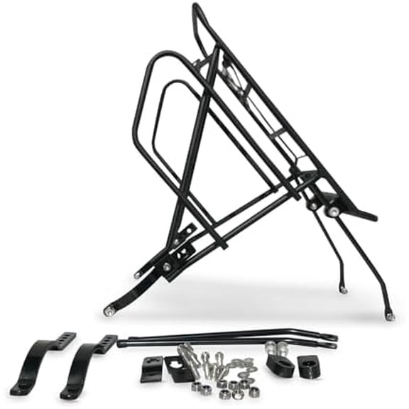 Rear Bike Rack Bicycle Touring Carrier Lightweight Adjustable Aluminum Cargo Rack for Fat Tire Electric Bike Carries up to 55 lb$$Sport & Recreation Other