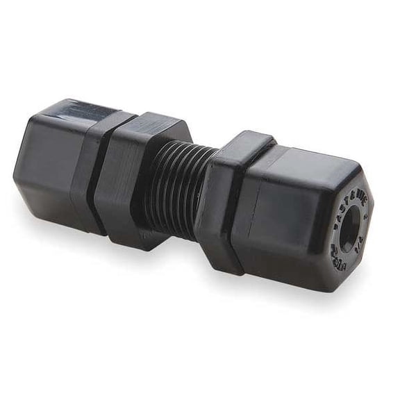 Parker Bulkhead Union,Polypropylene,Comp,3/8In P6BU6