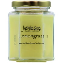 Just Makes Scents Lemongrass Scented 8oz Jar Candle with 40 h Burn Time