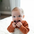 thumbnail image 3 of Dr. Brown's Flexees Beaded Teether Rings, 100% Silicone, Soft Easy to Hold, Encourages Self-Soothing, Gray/Black/White, BPA-Free, 3 of 7