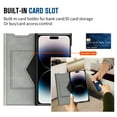 thumbnail image 2 of Dteck Flip Wallet Case for iPhone 15 Pro, Slim Leather Magnetic Folio Cover with Card Holder, Kickstand Hard PC Back Shockproof Durable Protective Phone Case,Gray, 2 of 6