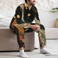 thumbnail image 7 of Rocae Abstract Gold Floral Galaxy for Men's Pajamas Set Mens Pjs Sets Long Sleeve Button Down Sleepwear-Medium, 7 of 7