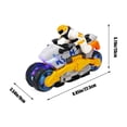thumbnail image 4 of Kids Toy Cars QTOCIO Stunt Transformable Motorcycle Toy Colorful Music Lighting Transformable Car GiftS For Family Friend Children, 4 of 5