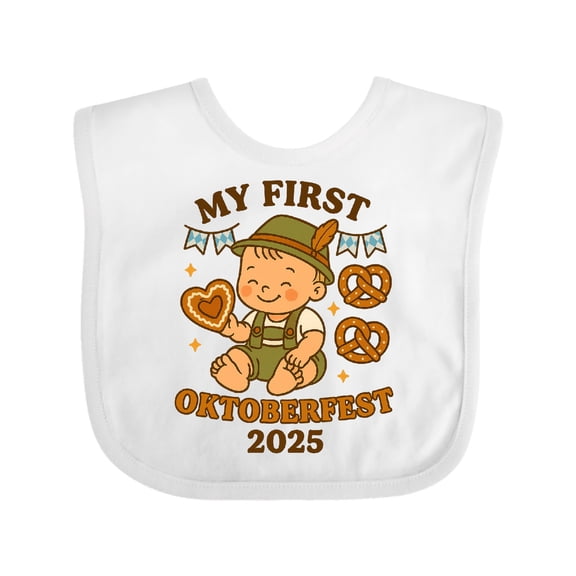 Inktastic My First Oktoberfest 2025 Baby Boys or Girls Baby Bib