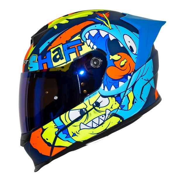 Casco para motociclista talla L integral sharkie mate navy blue