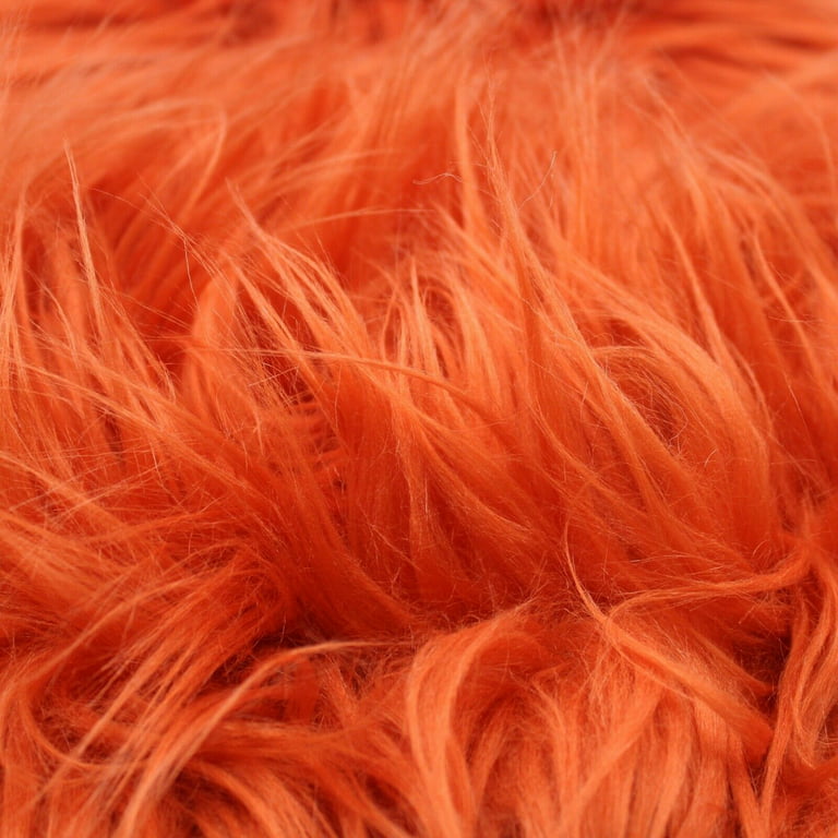 Bright Red white fox imitation faux fur fabric by the meter